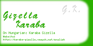 gizella karaba business card